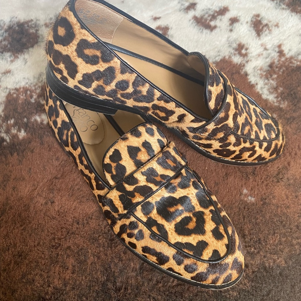 Leopard Print Franco Sarto Loafers